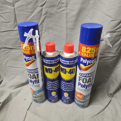 APPROXIMATELY 8 ASSORTED AEROSOLS TO INCLUDE POLYCELL EXPANDING FOAM, WD-40 - COLLECTION ONLY
