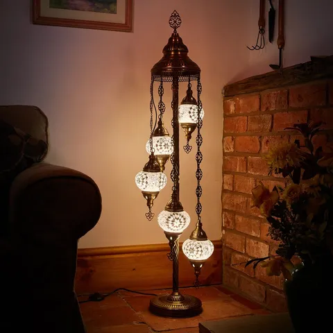 BOXED LINNEUS 124CM BLACK LIGHTING FLOOR LAMP SET  
