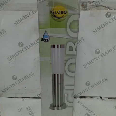 BOXED GLOBO LIGHTING SYDNEY 1 LIGHT PATH OUTDOOR BOLLARD LIGHT IN SILVER