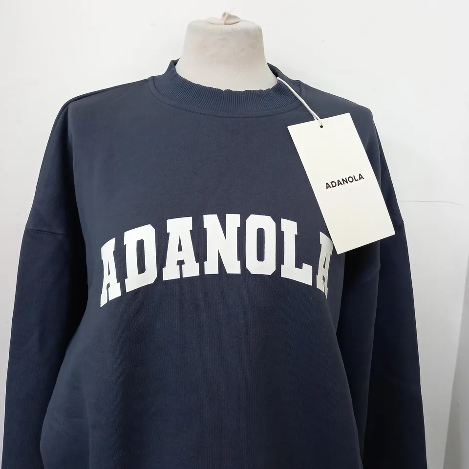 ADANOLA VARSITY OVERSIZED SWEATSHIRT SIZE S