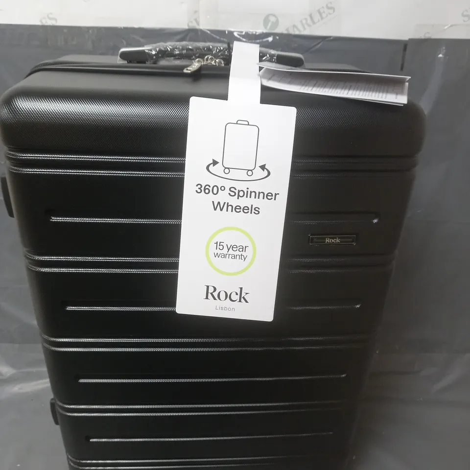 ROCK LUGGAGE BALI 8 WHEEL HARDSHELL MEDIUM SUITCASE - BLACK