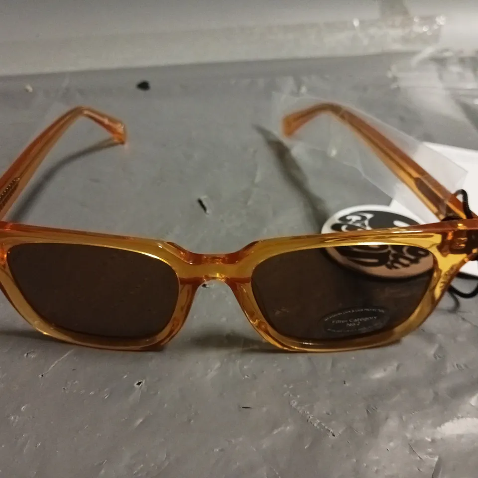 PRETTY GREEN ACETATE SQUARE SUNGLASSES - ORANGE