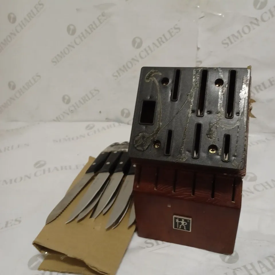 HENCKELS INTERNATIONAL SELF SHARPENING DEFINITION KNIFE BLOCK