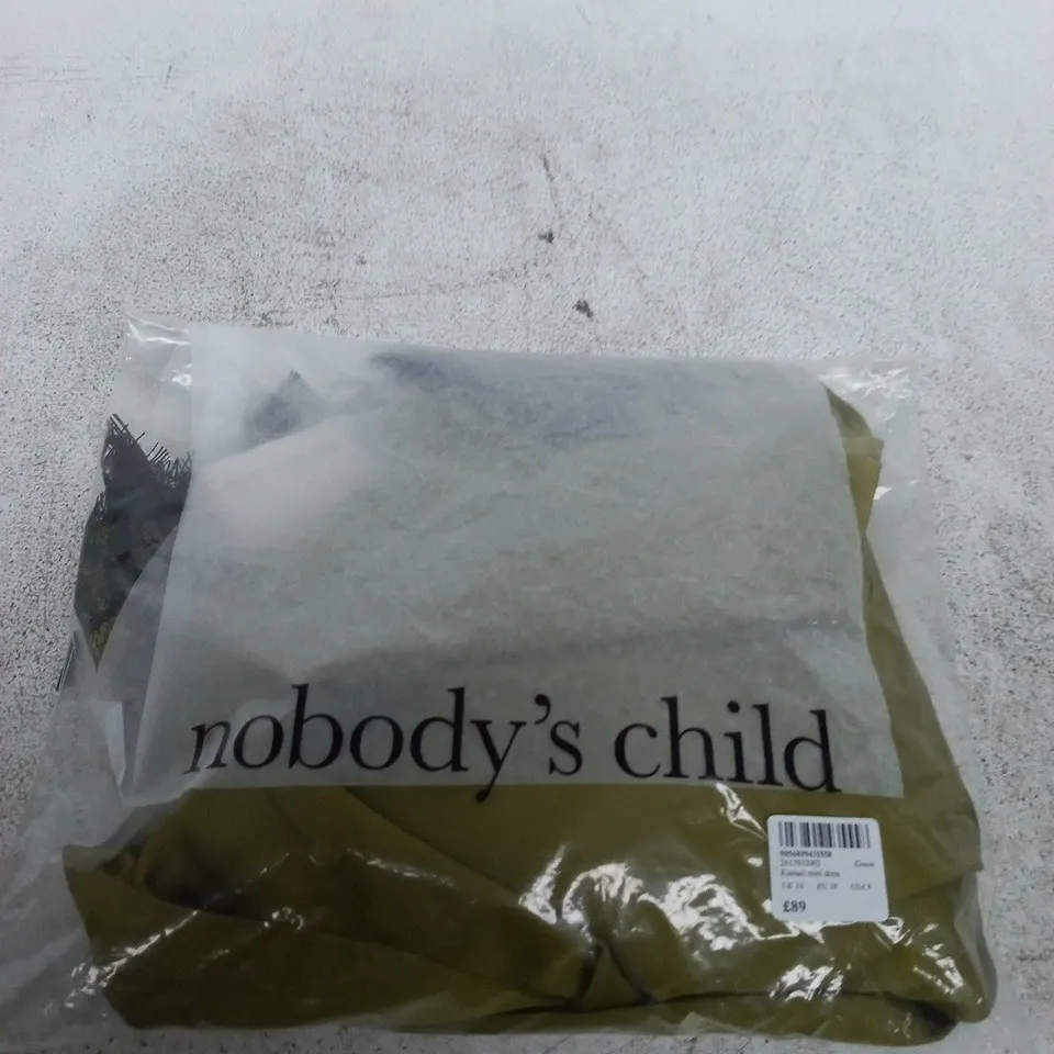NOBODY'S CHILD KAMARI MINI DRESS – GREEN – UK 10 (EU 38, US 6)