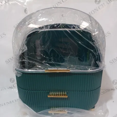 BOXED UNBRANDED MAKE-UP ORGANISER/STORAGE CONTAINER IN GREEN
