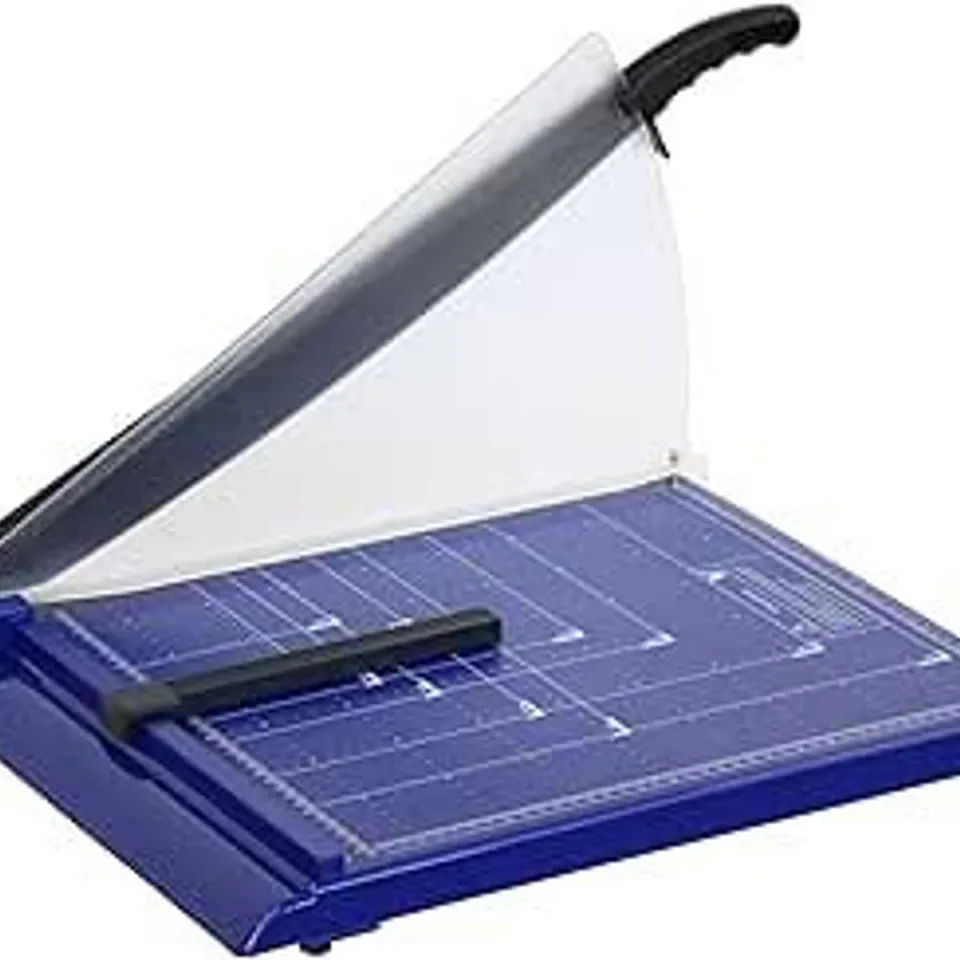 BOXED PROFESSIONAL GRADE A3 GUILLOTINE WITH SAFETY GUARD - BLUE