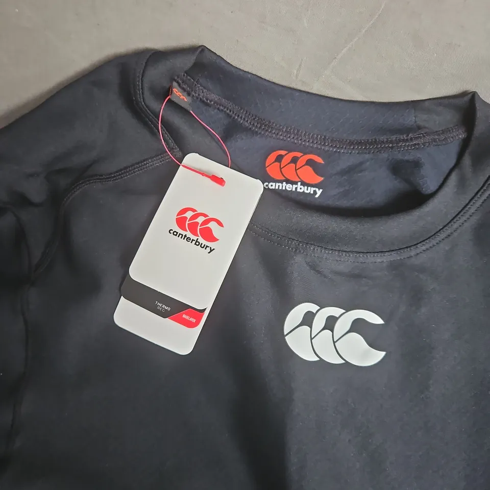CANTERBURY THERMOREG LONG SLEEVE TOP - BLACK, SIZE S
