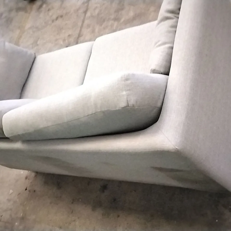QUALITY DESIGNER CLOUDY GREY FABRIC 2 SEATER SOFA