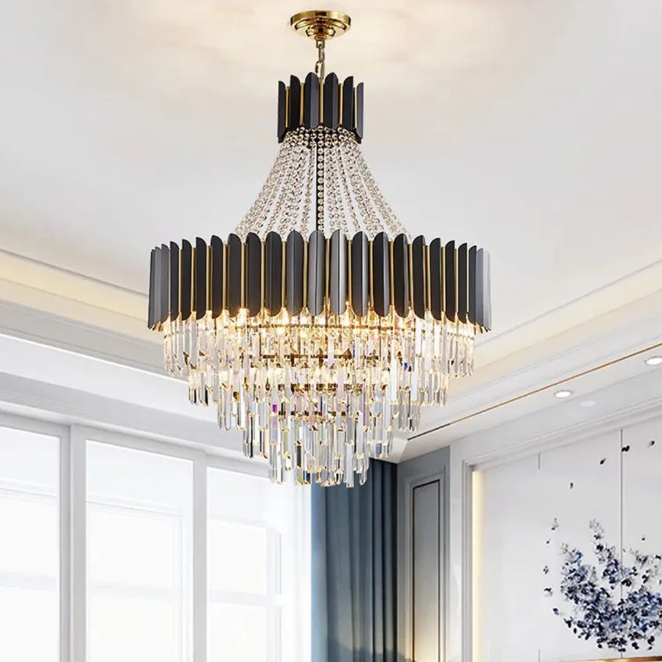 BOXED DREHER 11-LIGHT CRYSTAL CHANDELIER 