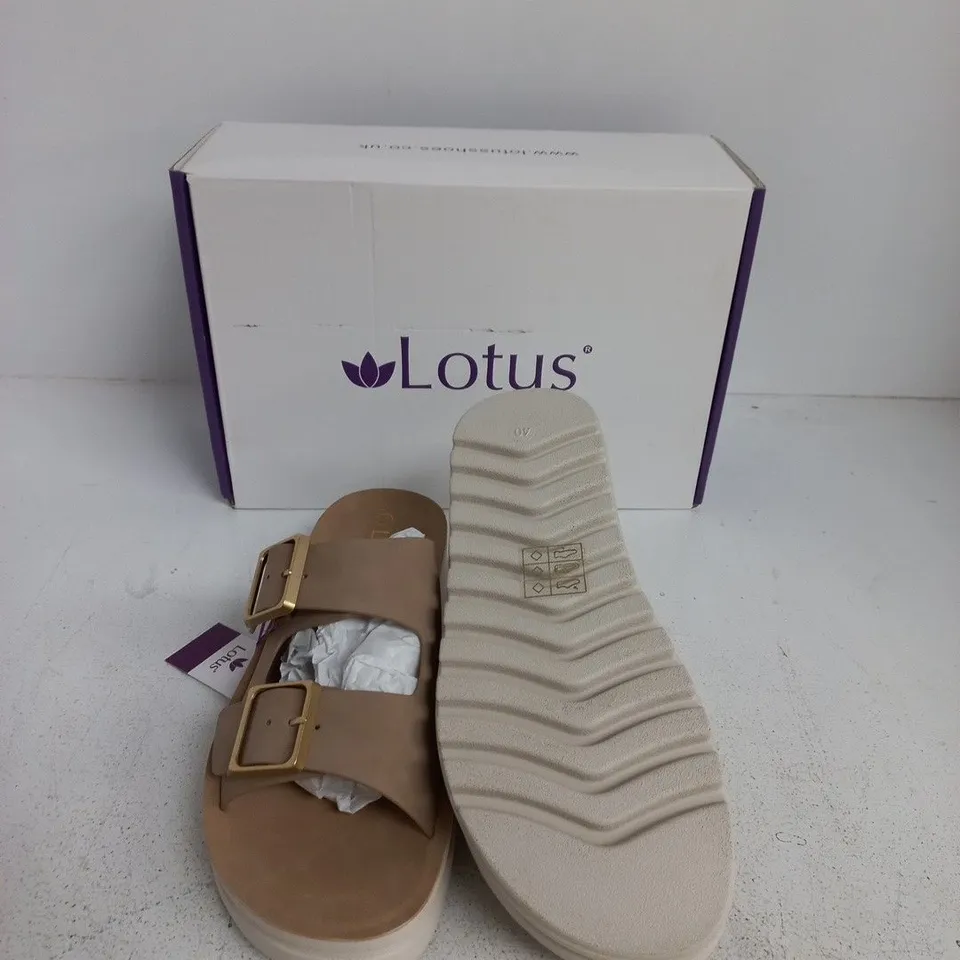 LOTUS WOMEN’S NATURAL SANDALS – EU40 (UK7 APPROX) BOXED