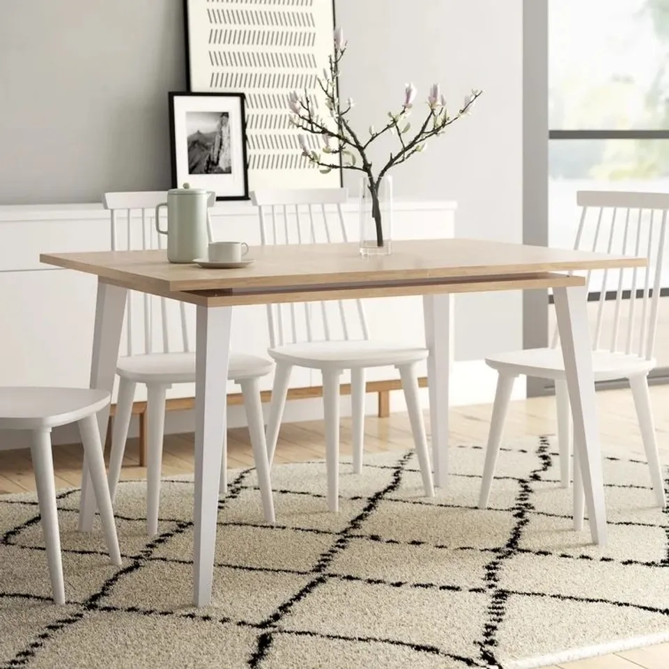 BOXED AHAVA EXTENDABLE DINING TABLE 