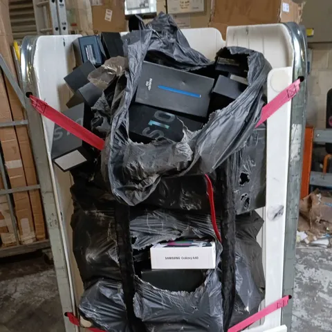 CAGE OF ASSORTED EMPTY MOBILE PHONE BOXES 