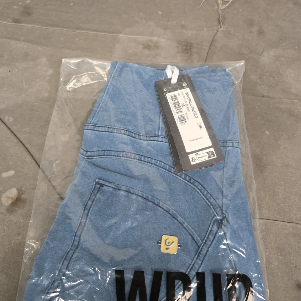 WRUP BLUE DENIM JEGGINGS – FOLDED IN PACKAGING (SIZE XS)
