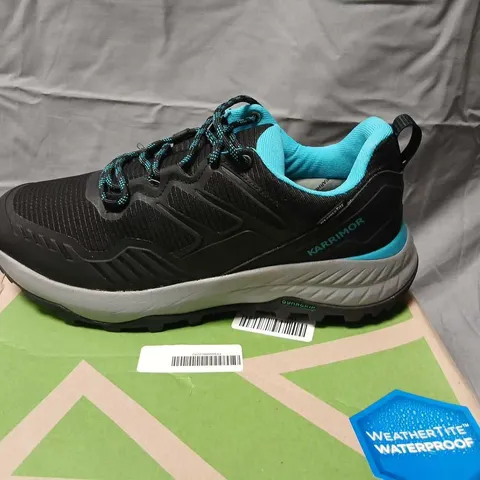 KARRIMOR HARAKA WP 10 WALKING SHOES – BLACK/AQUA, UK 8 (EU 41)