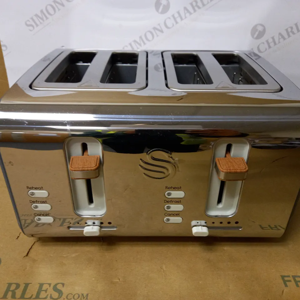 SWAN NORDIC 4-SLICE TOASTER - GREY