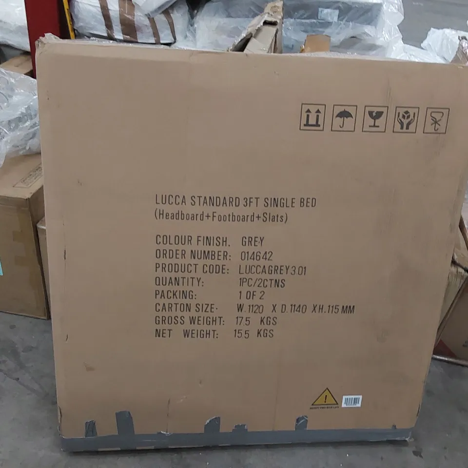 BOXED LUCCA STANDARD 3FT SINGLE BED (2 BOXES)