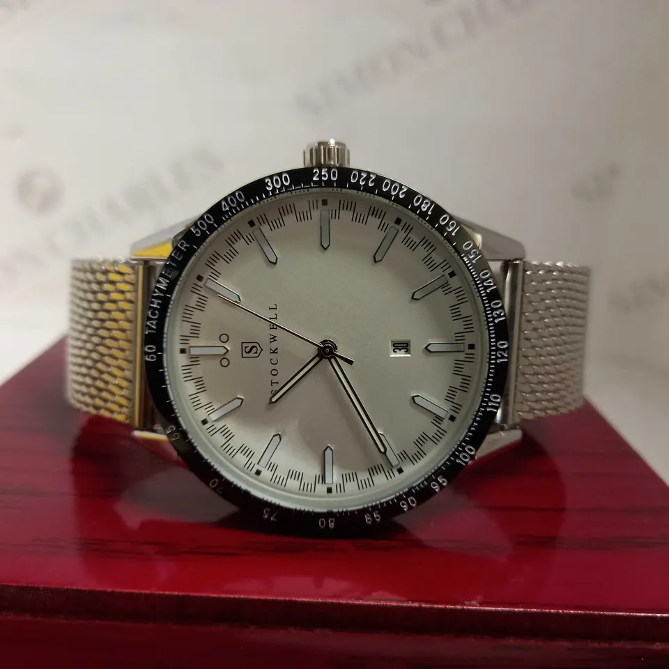 STOCKWELL DATE DIAL MESH STRAP WRISTWATCH RRP £650