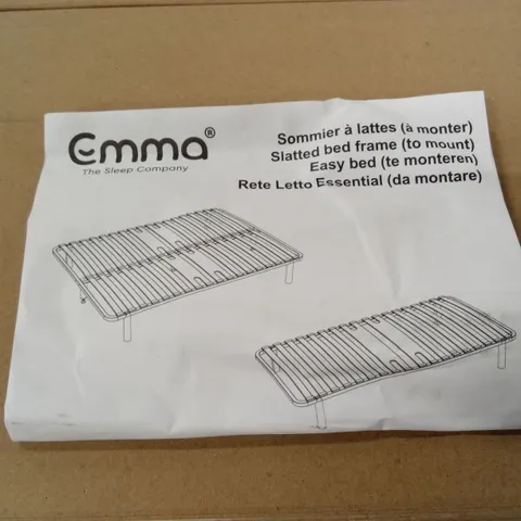 BOXED EMMA SLATTED FRAME BED - 120 x 190cm SMALL DOUBLE