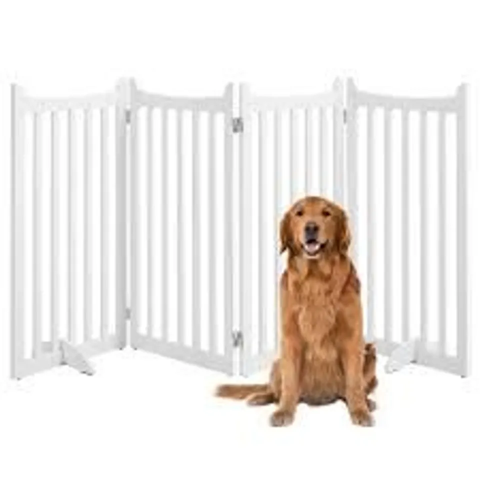 BOXED YAHEETECH FREESTANDING PET GATE - WHITE (1 BOX)