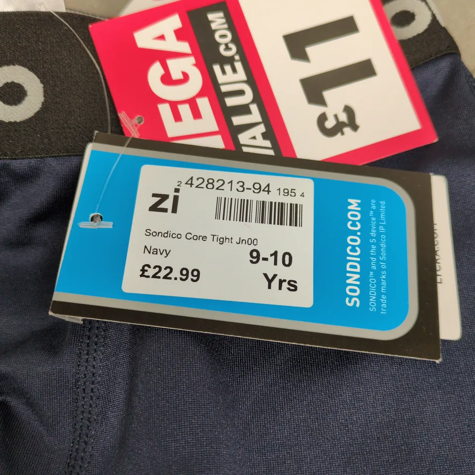 SONDICO CORE TIGHT JN00 NAVY KIDS' TIGHTS – SIZE 9-10 YRS