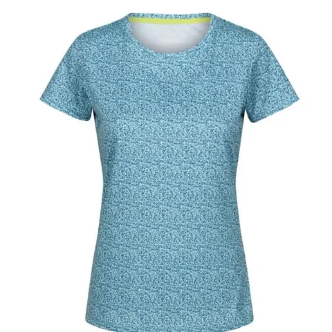 REGATTA WOMEN'S FINGAL EDITION T-SHIRT BLEACHED AQUA FLORAL SIZE 10
