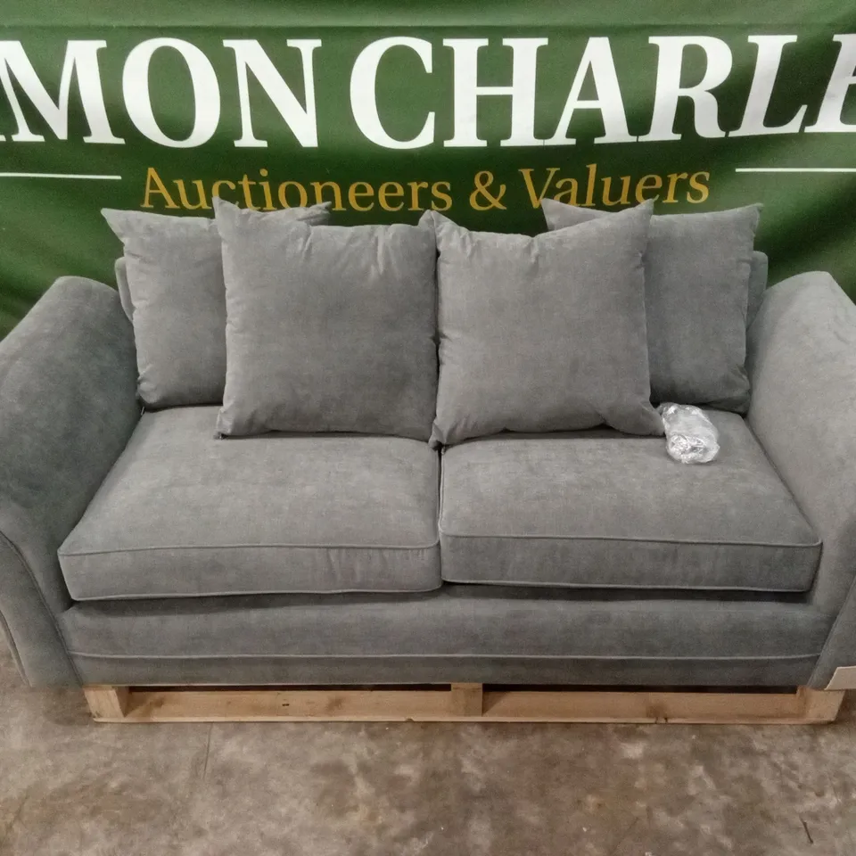 DURY FABRIC 3 SEATER SCATTER BACK SOFA - DARK GREY RRP £499