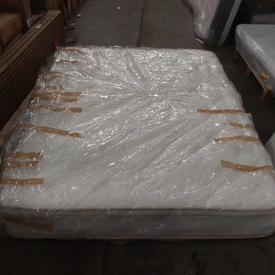 QUALITY BAGGED 26CM PILLOW TOP 1000 POCKET SPRUNG MATTRESS - 5' KING SIZE