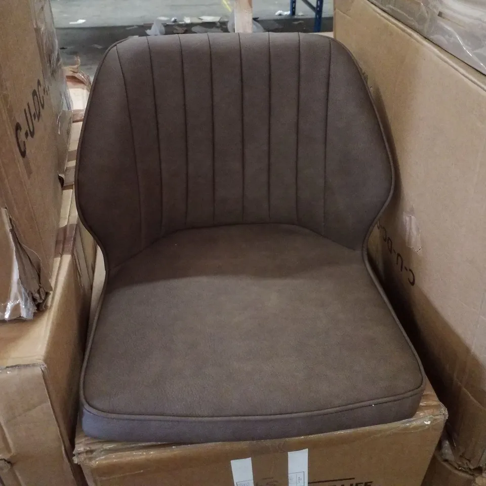 BOXED SET OF 2 DANFORTH BARSTOOLS -BROWN-