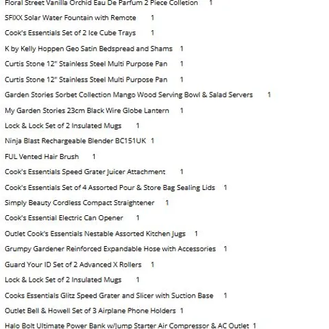 PALLET OF APPROXIMATELY 149 ASSORTED HOMEWARE PRODUCTS TO INCLUDE;