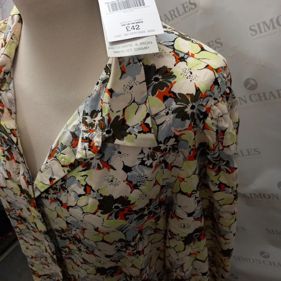 NEXT FLORAL MAXI SHIRT DRESS - 20