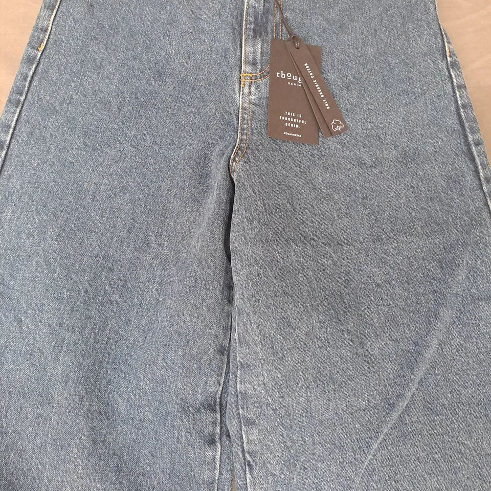 THOUGHT DENIM HIGH RISE CULOTTE JEANS IN BLUE SIZE 8