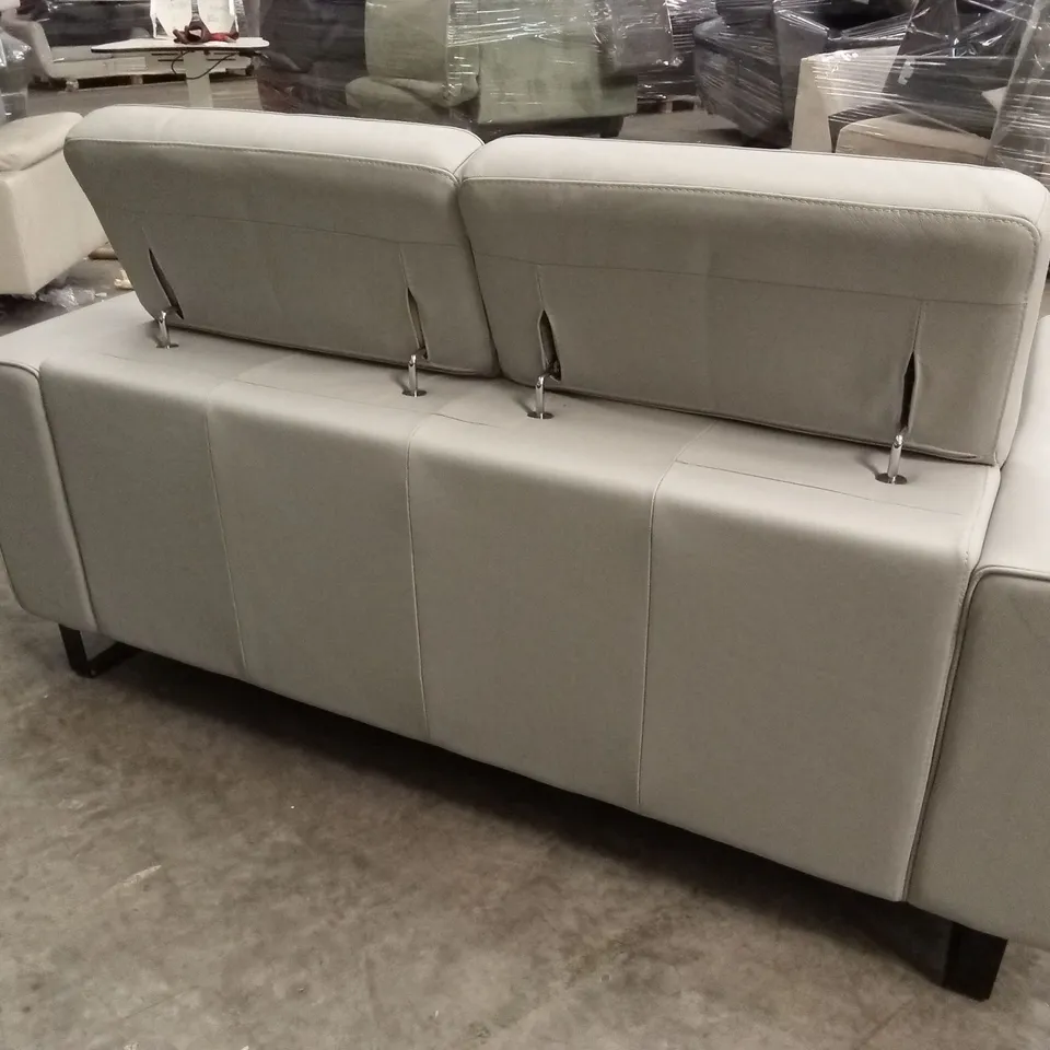 QUALITY DESIGNER ITALIAN MADE ASHLEY 2 SEATER LEATHER MAXI SOFA