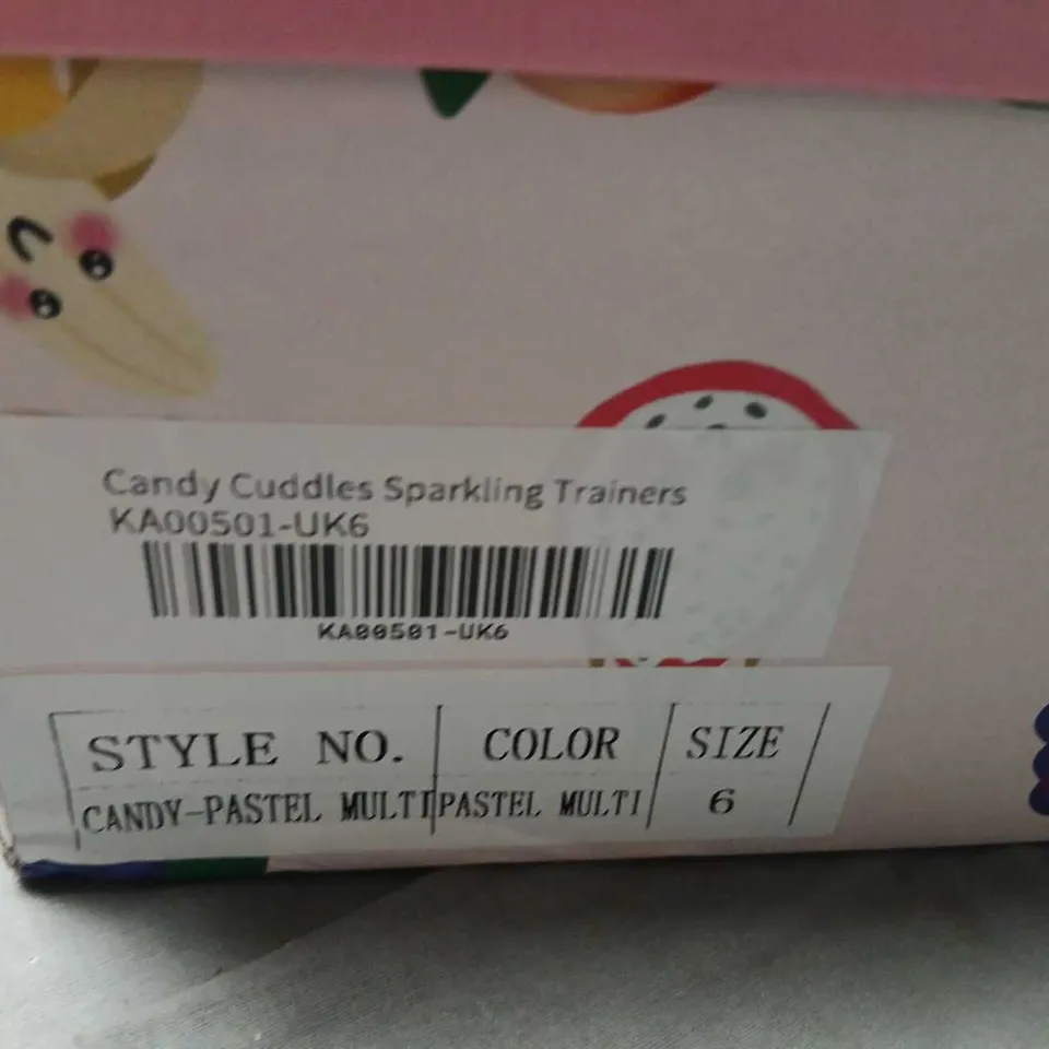 KOI FRUITTI TUTTI CANDY CUDDLES SPARKLING TRAINERS – CANDY PASTEL MULTI, UK 6