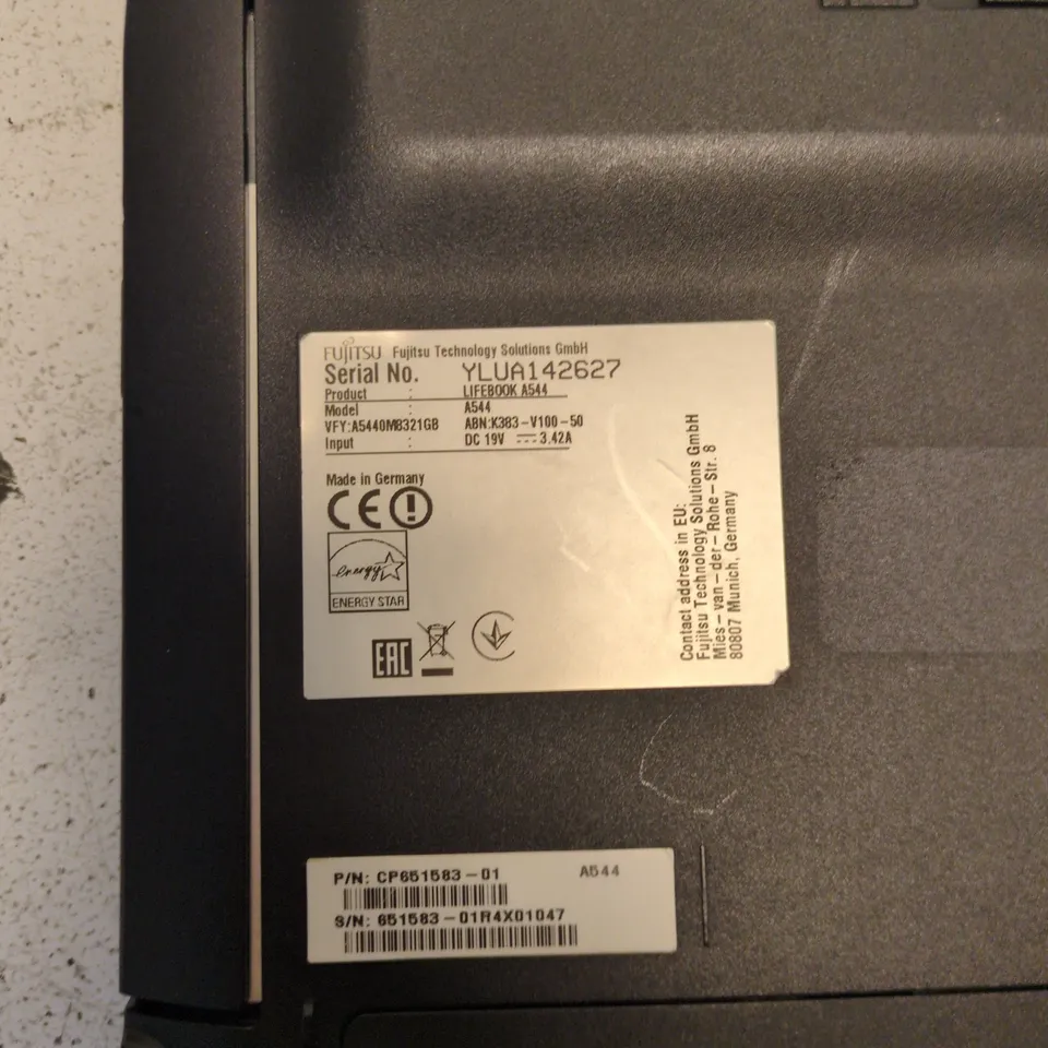 FUJITSU LIFEBOOK A544 LAPTOP – BLACK
