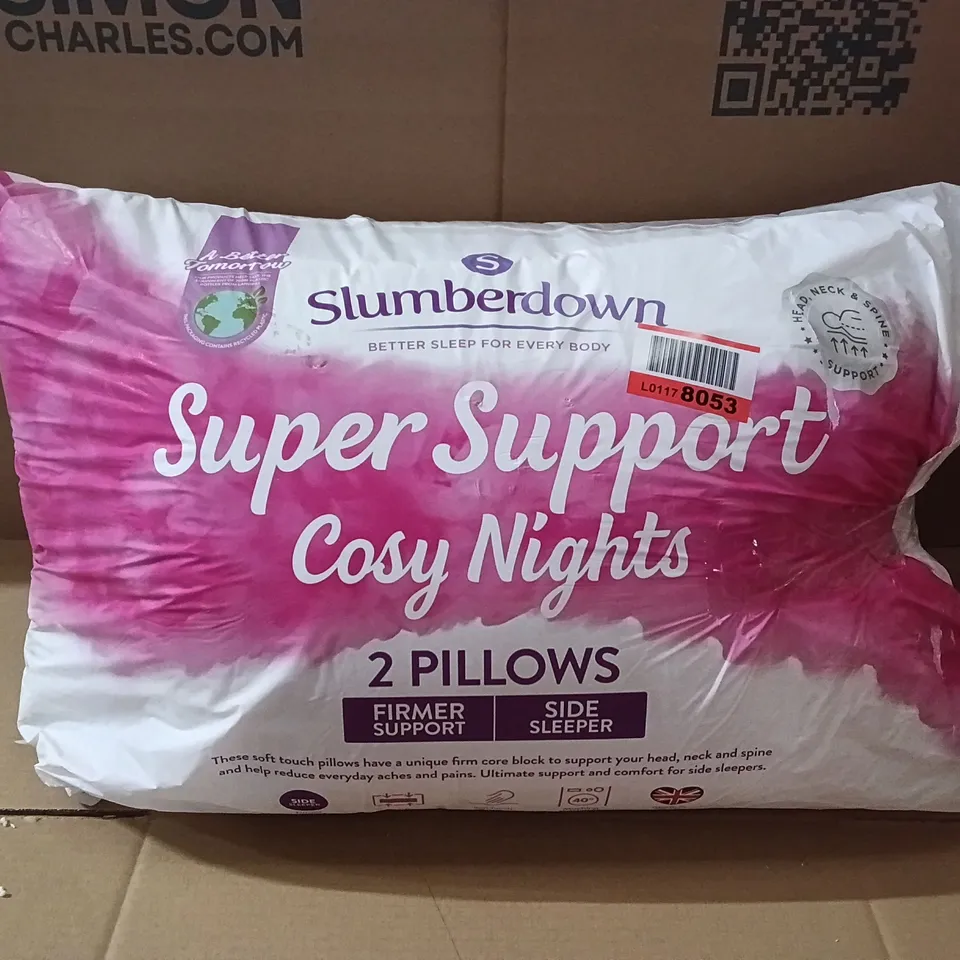 BAGGED SLUMBERDOWN SUPER SUPPORT, COSY NIGHTS PILLOWS (SET OF 2)