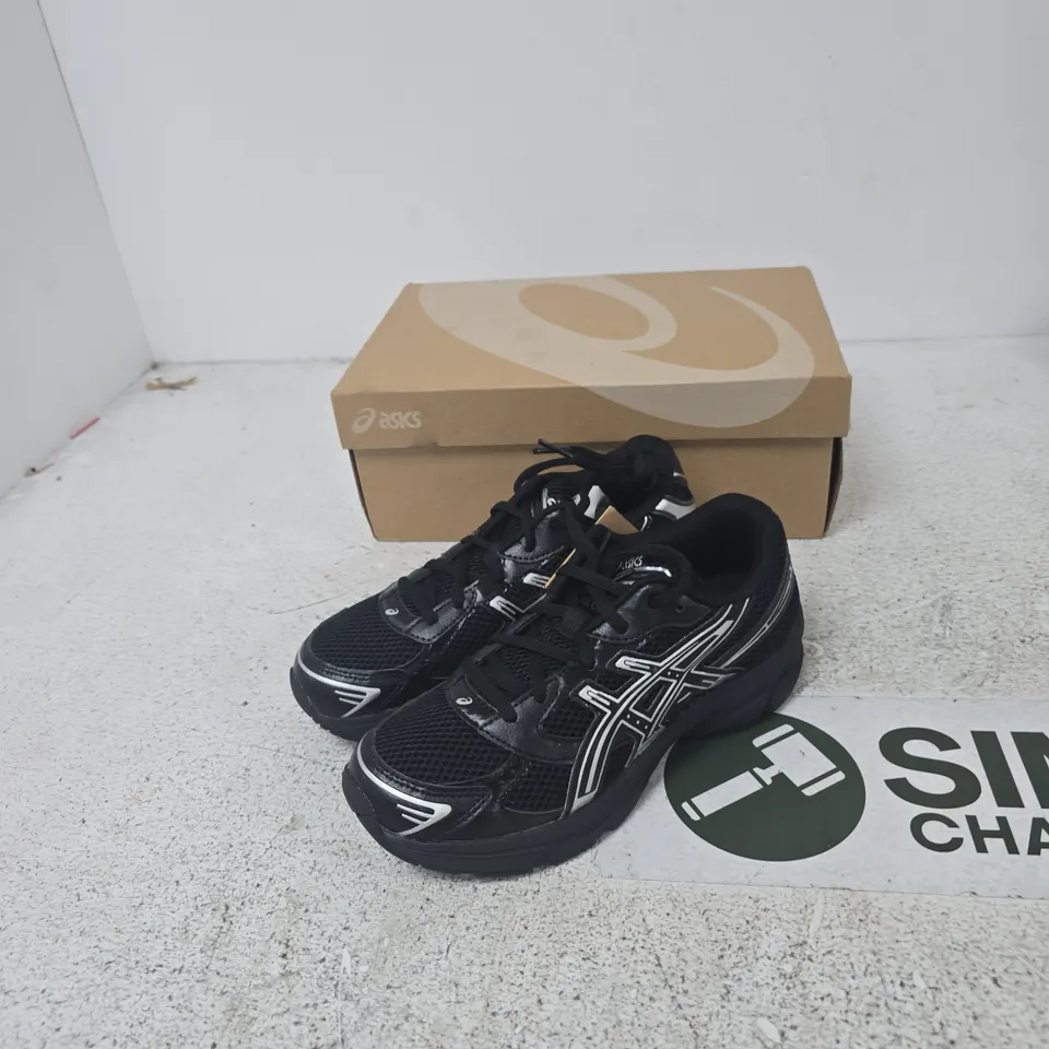 ASICS GEL-1130 GS KIDS' RUNNING SHOES – BLACK/PURE SILVER, UK 4