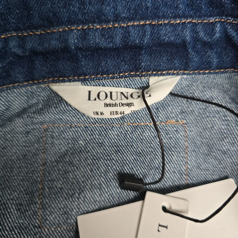 LOUNGE BRITISH DESIGN DENIM SHIRT – OVERSIZED, UK 16 (EU 44)