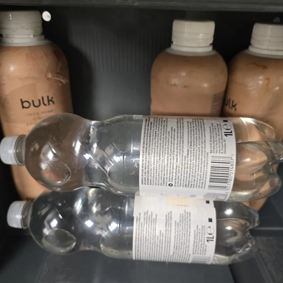 APPROXIMATELY 6 ASSORTED DRINK ITEMS TO INCLUDE - BULK EGG WHITES  , INDIAN TONIC WATER 