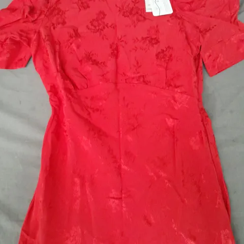 NOBODY'S CHILD MOIRA MIDAXI DRESS IN RED SIZE UK 8