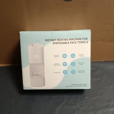 INSTANT HEATING MACHINE FOR FACE TOWELS BOXED