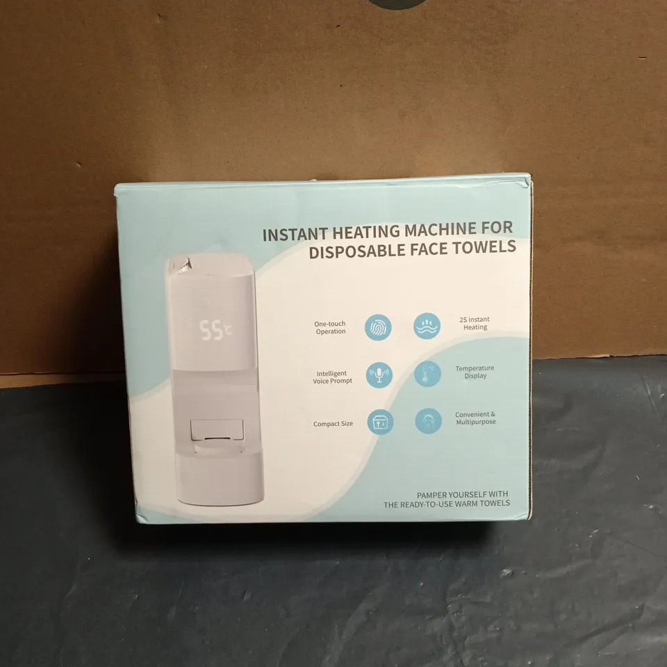 INSTANT HEATING MACHINE FOR FACE TOWELS BOXED