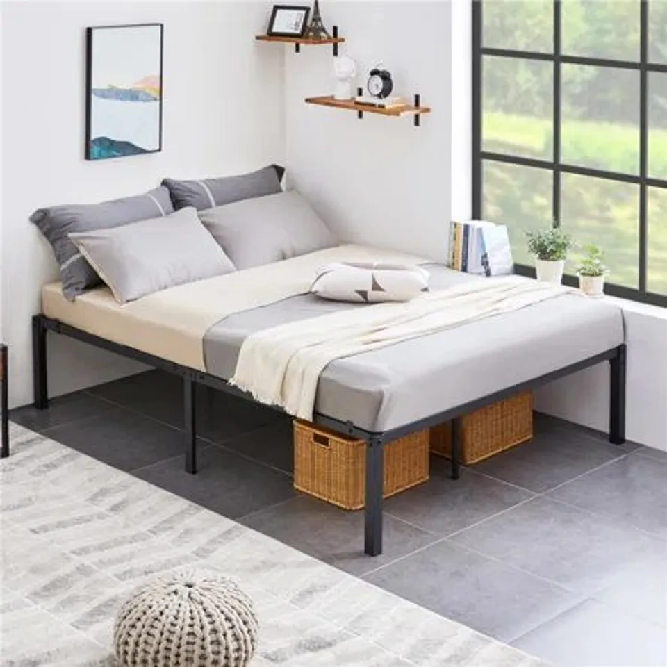 BOXED KALYANNA PLATFORM BED - BLACK 