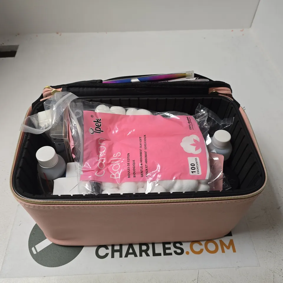 BEAUTY SCHOOL COSMETIC COLLECTION IN PINK CASE