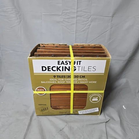 BOXED EASY FIT DECKING TILES – 9 TILES, 30X30 CM (ACACIA WOOD)