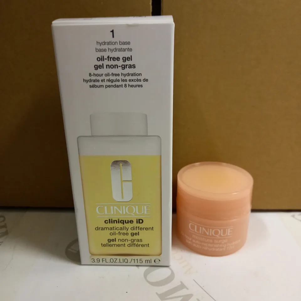 LOT OF 2 CLINIQUE HYDRATING CREAMS TO INCLUDE OIL FREE GEL & MOISTURE SURGE CREAM