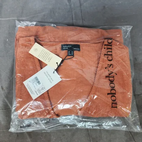 BAGGED NOBODY'S CHILD AUSTIN PINNY IN BROWN SIZE UK 14