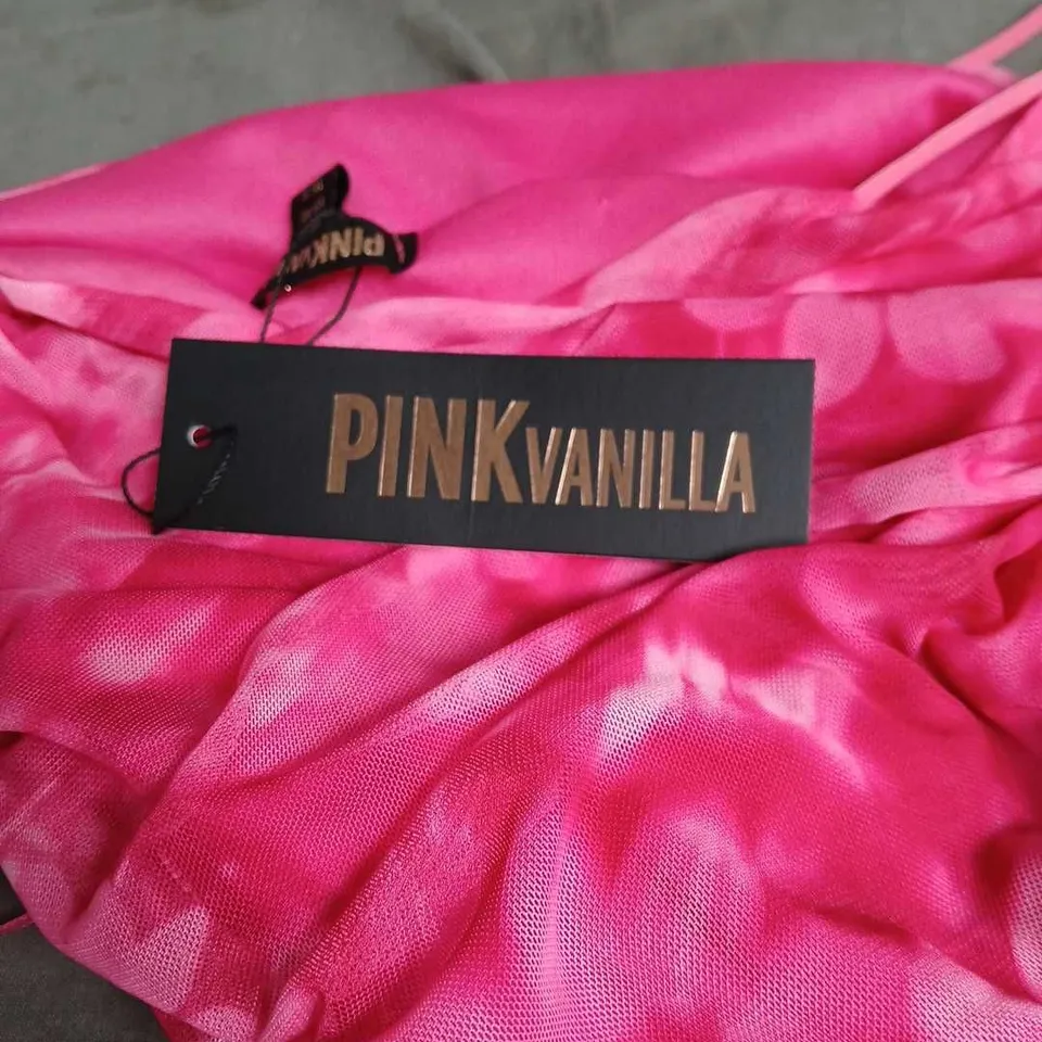 PINK VANILLA STRAPPY FLORAL BODYSUIT – PINK, UK SIZE 12