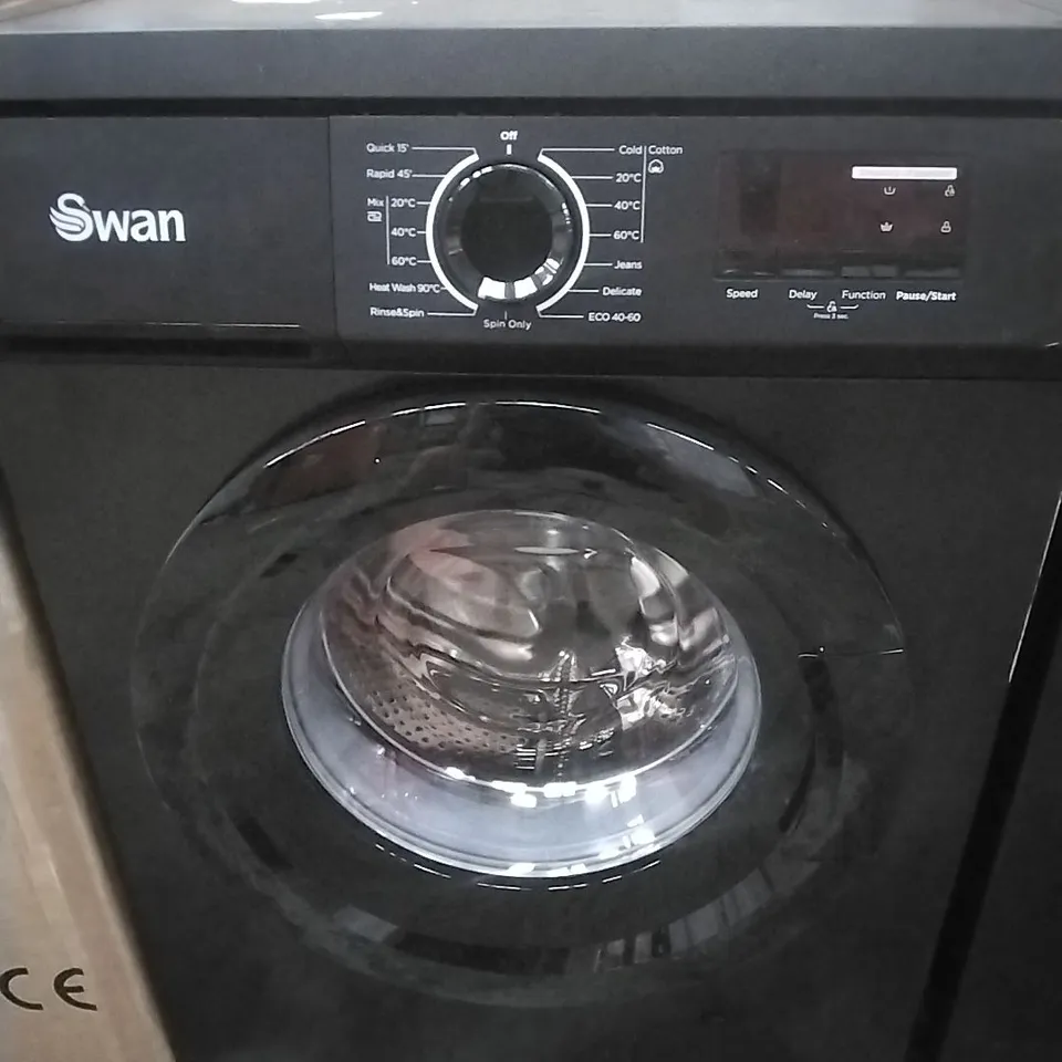 SWAN SW75110B 7KG 1200 SPIN FREESTANDING WASHING MACHINE - BLACK