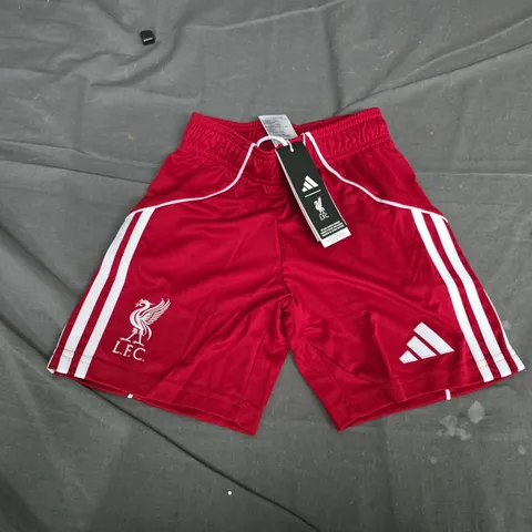 ADIDAS LIVERPOOL FC KIDS' SHORTS – RED, UK 7-8Y