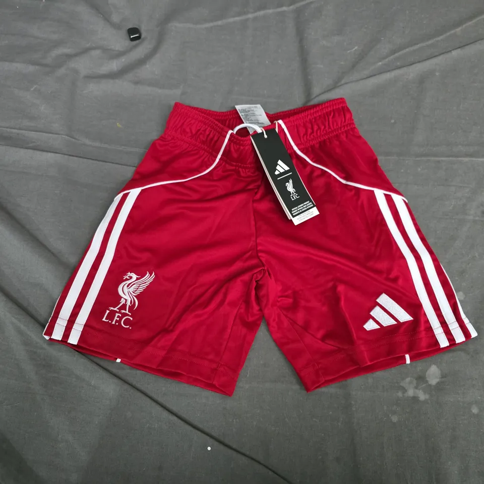 ADIDAS LIVERPOOL FC KIDS' SHORTS – RED, UK 7-8Y